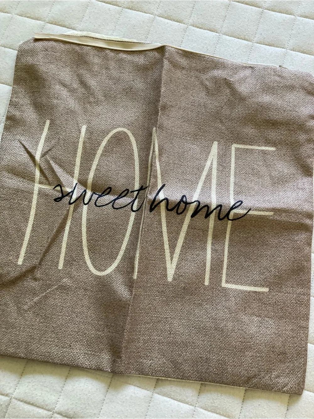 Home Sweet Home Decorative Pillow Cover - Taupe